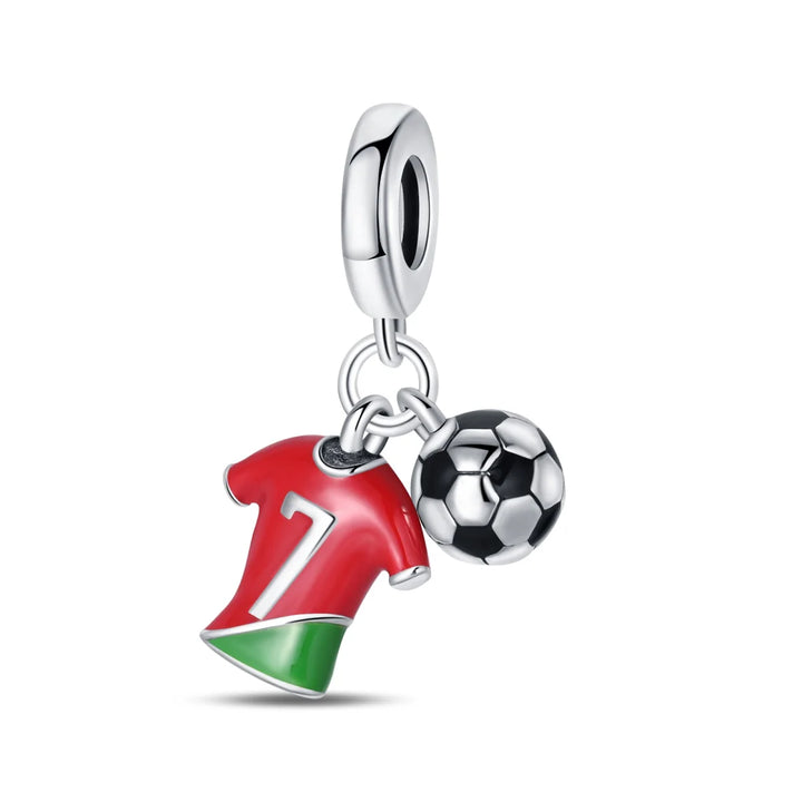 Berloque Prata 925 Copa do Mundo - Camisa 7 e Bola
