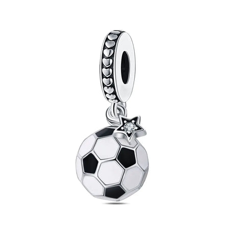 Berloque Prata 925 Copa do Mundo - Bola Estrelada