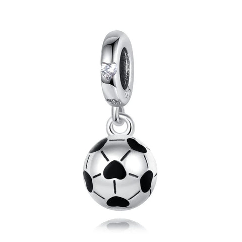 Berloque Prata 925 Copa do Mundo - Bola de Futebol Coração