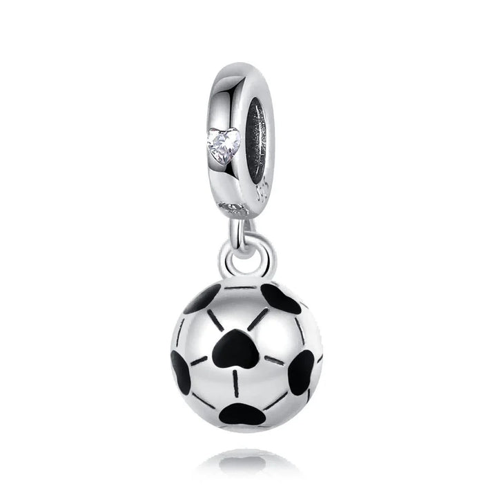 Berloque Prata 925 Copa do Mundo - Bola de Futebol Coração
