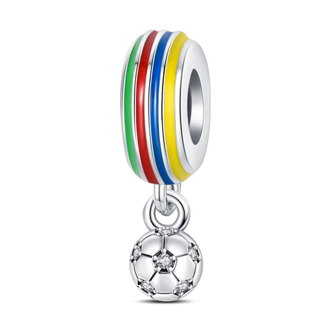 Berloque Prata 925 Copa do Mundo - Bola Cores