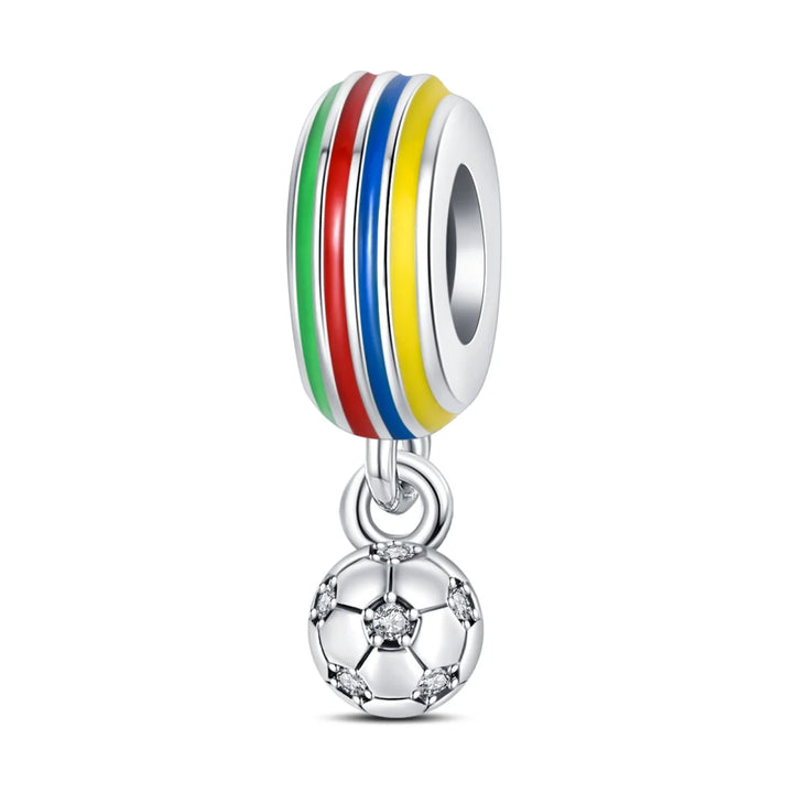 Berloque Prata 925 Copa do Mundo - Bola Cores