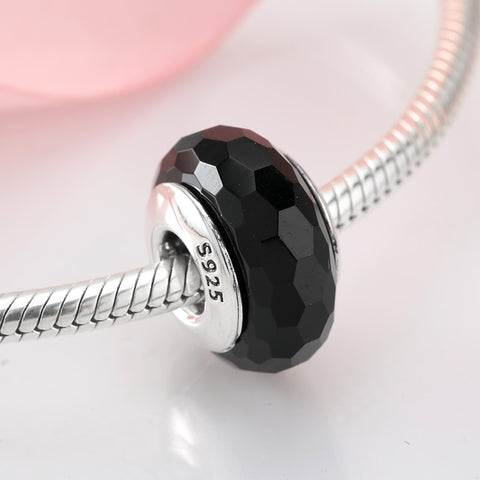 Separador Lapidado e Prata 925 - Preto