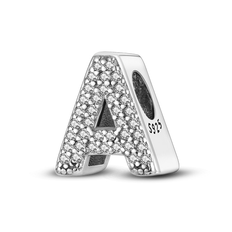Separador Prata 925 e Zircônias - Letra A