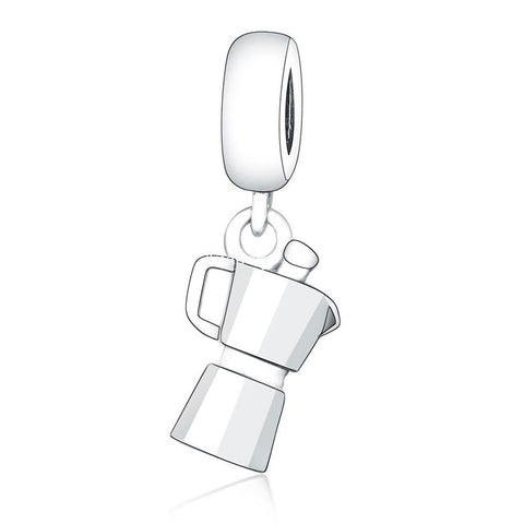 Berloque Prata 925 - Cafeteira Italiana