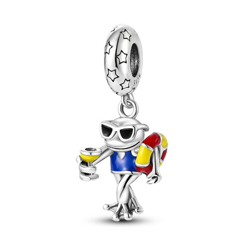 Berloque Prata 925 - Sapo de Férias