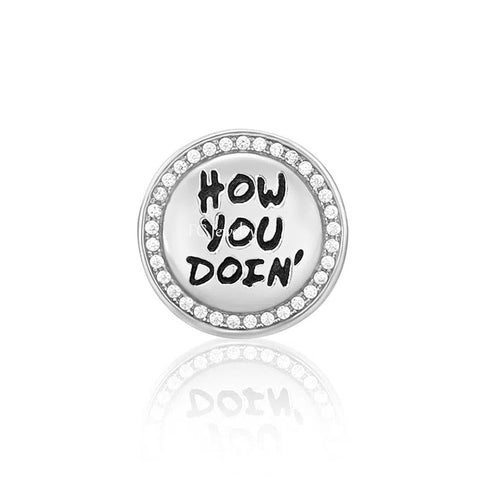 Berloque Prata 925 Série Friends - How you doin'