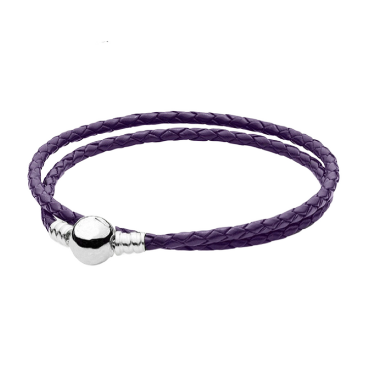 Pulseira Couro Roxo e Fecho Prata 925 - Speak Now Taylor Swift