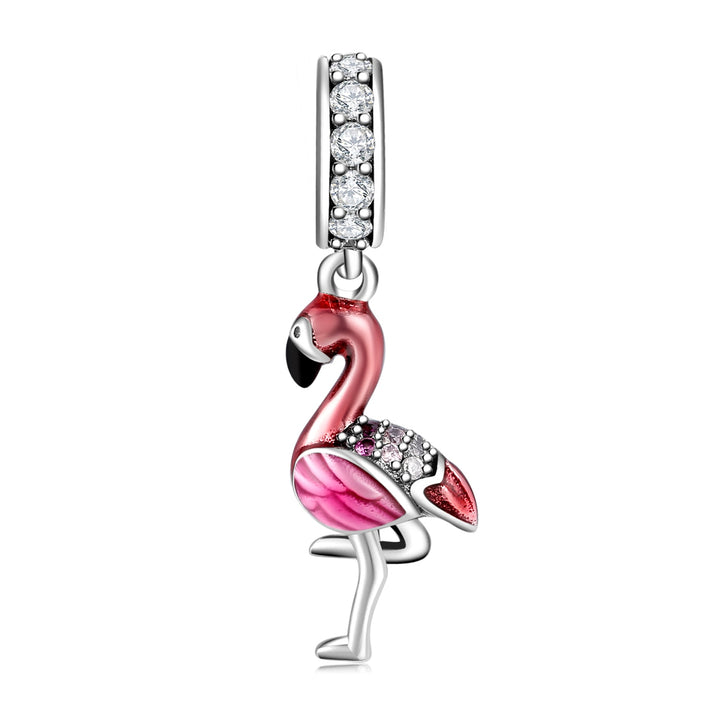 Berloque Prata 925 - Flamingo