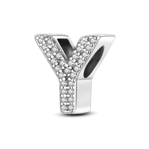 Separador Prata 925 e Zircônias - Letra Y
