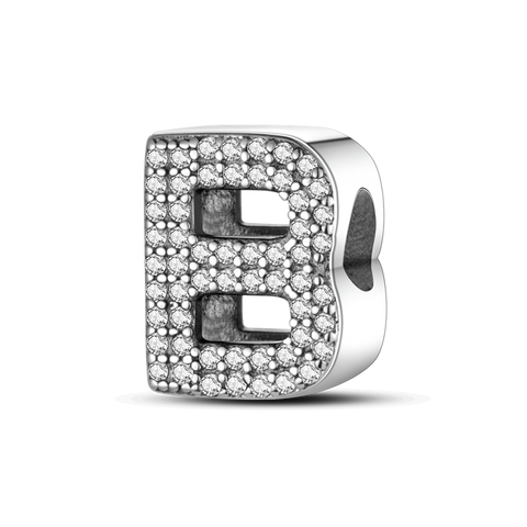 Separador Prata 925 e Zircônias - Letra B